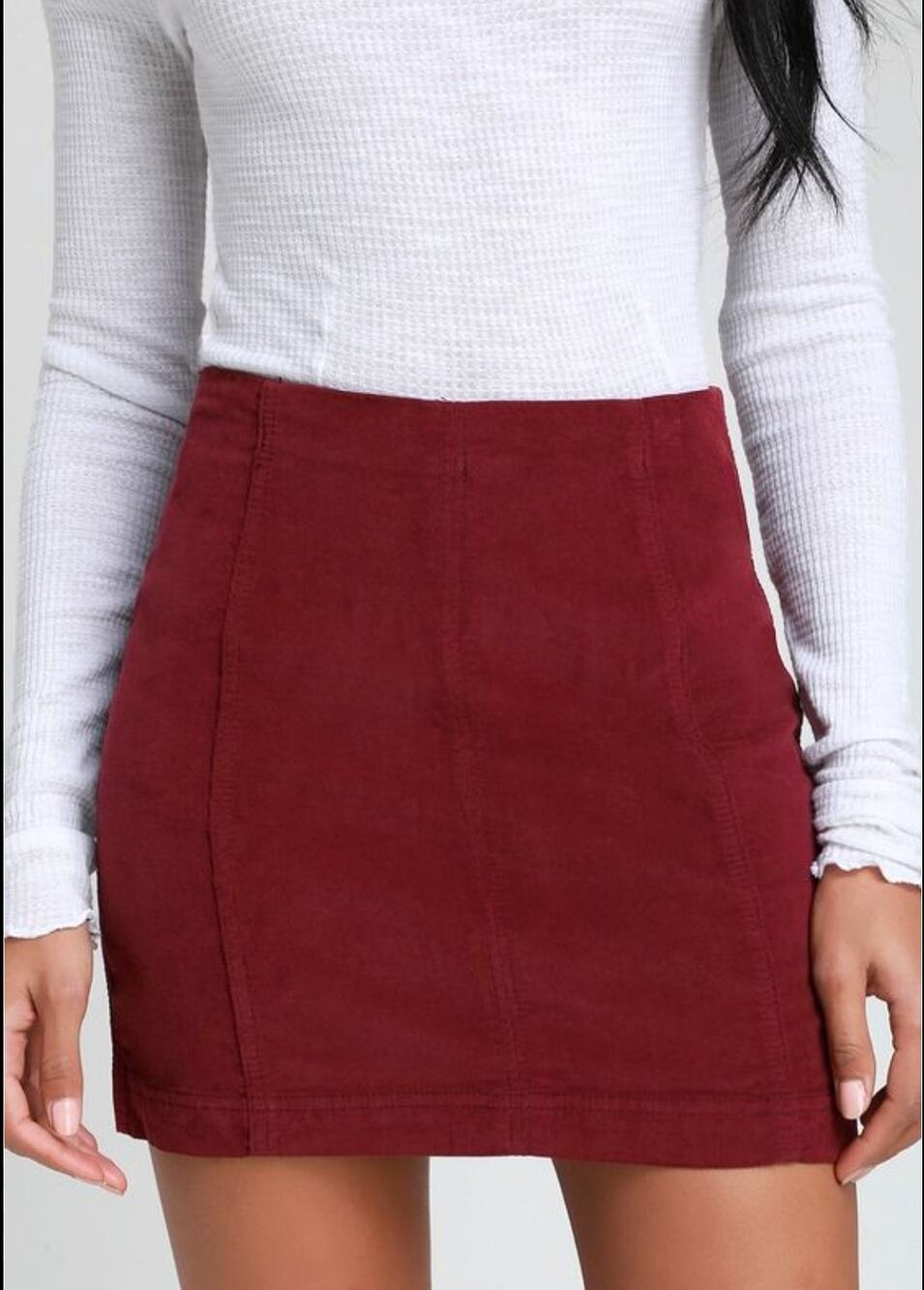 Free People Modern Femme Corduroy Mini Skirt Size 2